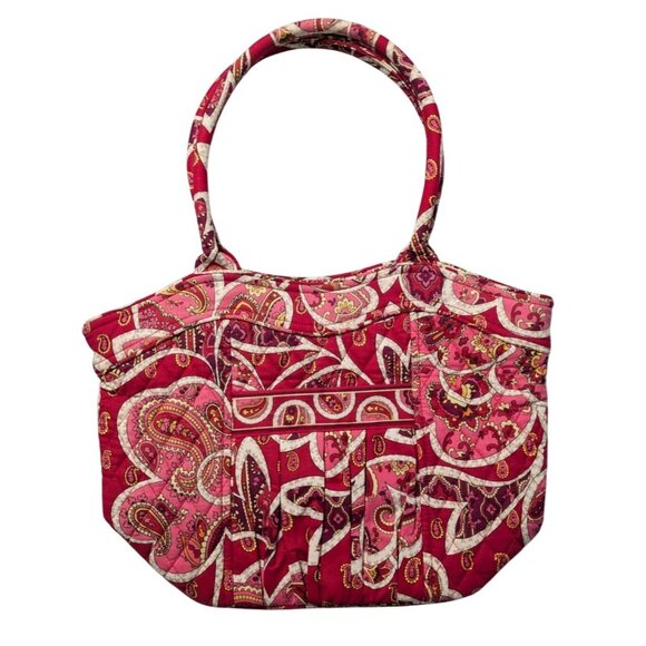 Vera Bradley Rosie Posies Sweetheart Shoulder Bag Red Pink - Picture 14 of 16